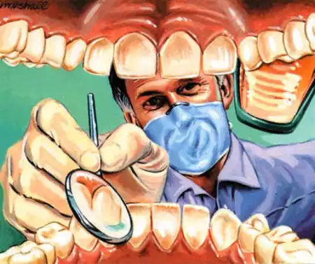 tranh mô phỏng quy trình khám răng